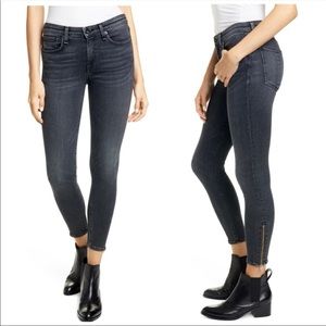 ✨ Rag & Bone Cate High Rise Zip Hem Ankle Straight Jeans In Abbey Road Size 30